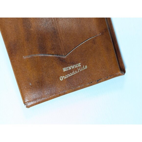 New Old Stock RENWICK brown leather bifold wallet, Granada Hide leather wallet - Picture 4 of 14
